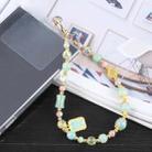 Mobile Phone Anti-lost Auspicious Bead Chain Short Lanyard(Light Green Scripture) - 1