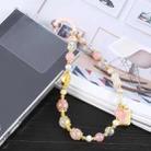 Mobile Phone Anti-lost Auspicious Bead Chain Short Lanyard(Pink Scripture) - 1