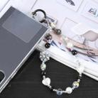 Mobile Phone Anti-lost Rhinestone Bead Chain Short Lanyard(Black) - 1