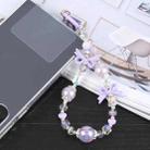 Mobile Phone Anti-lost Luminous Bead Chain Short Lanyard(Purple) - 1