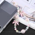 Mobile Phone Anti-lost Luminous Bead Chain Short Lanyard(Pink) - 1