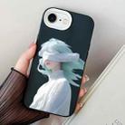 For iPhone 7 / 8 / SE 2022 Blindfold Girl PC Hybrid TPU Phone Case(Black) - 1