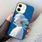 For iPhone 12 mini Blindfold Girl PC Hybrid TPU Phone Case(Royal Blue) - 1