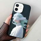 For iPhone 12 mini Blindfold Girl PC Hybrid TPU Phone Case(Black) - 1