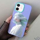 For iPhone 12 mini Blindfold Girl PC Hybrid TPU Phone Case(Purple) - 1