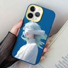 For iPhone 11 Pro Max Blindfold Girl PC Hybrid TPU Phone Case(Royal Blue) - 1