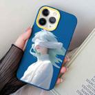 For iPhone 11 Pro Blindfold Girl PC Hybrid TPU Phone Case(Royal Blue) - 1