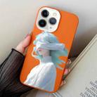 For iPhone 11 Pro Blindfold Girl PC Hybrid TPU Phone Case(Orange) - 1