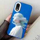 For iPhone XR Blindfold Girl PC Hybrid TPU Phone Case(Blue) - 1