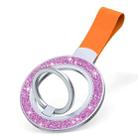 Glitter Magnetic Ring Buckle Holder(Pink Rose + Orange) - 1