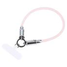 USB-C / Type-C to 8 Pin Data Cable Phone Anti-lost Short Lanyard, Length: 30cm(Pink Braid) - 1