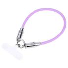USB-C / Type-C to 8 Pin Data Cable Phone Anti-lost Short Lanyard, Length: 30cm(Purple Silicone) - 1
