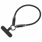 USB-C / Type-C to 8 Pin Data Cable Phone Anti-lost Short Lanyard, Length: 30cm(Black Braid) - 1