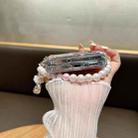 For OPPO Find N3 Flip PC Side Buckle+Ripples Glitter Paper Full Coverage Phone Case with Bracelet(Silver) - 3