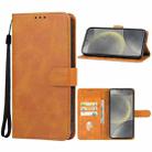 For Samsung Galaxy S24 FE 5G Leather Phone Case(Brown) - 1