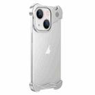 For iPhone 14 Aromatherapy Alloy Frameless Phone Case(Silver) - 1