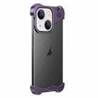 For iPhone 14 Aromatherapy Alloy Frameless Phone Case(Purple) - 1