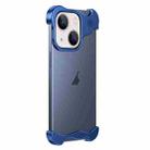 For iPhone 14 Aromatherapy Alloy Frameless Phone Case(Blue) - 1