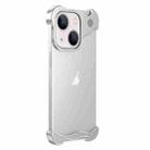 For iPhone 14 Plus Aromatherapy Alloy Frameless Phone Case(Silver) - 1