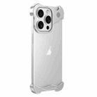 For iPhone 14 Pro Aromatherapy Alloy Frameless Phone Case(Silver) - 1