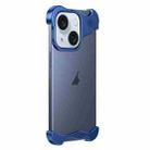 For iPhone 15 Aromatherapy Alloy Frameless Phone Case(Blue) - 1
