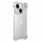 For iPhone 15 Plus Aromatherapy Alloy Frameless Phone Case(Silver) - 1