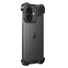 For iPhone 16 Aromatherapy Alloy Frameless Phone Case(Black) - 1