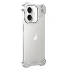 For iPhone 16 Aromatherapy Alloy Frameless Phone Case(Silver) - 1