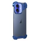 For iPhone 16 Aromatherapy Alloy Frameless Phone Case(Blue) - 1