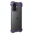 For iPhone 16 Plus Aromatherapy Alloy Frameless Phone Case(Purple) - 1