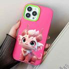 For iPhone 15 Pro Max Loong Baby PC Hybrid TPU Phone Case(Rose Red) - 1