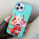 For iPhone 15 Pro Loong Baby PC Hybrid TPU Phone Case(Sky Cyan) - 1