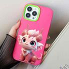 For iPhone 15 Pro Loong Baby PC Hybrid TPU Phone Case(Rose Red) - 1