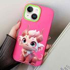 For iPhone 14 Loong Baby PC Hybrid TPU Phone Case(Rose Red) - 1