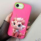 For iPhone 7 / 8 / SE 2022 Loong Baby PC Hybrid TPU Phone Case(Rose Red) - 1