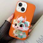 For iPhone 13 mini Loong Baby PC Hybrid TPU Phone Case(Orange) - 1