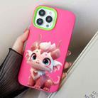 For iPhone 12 / 12 Pro Loong Baby PC Hybrid TPU Phone Case(Rose Red) - 1