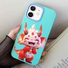 For iPhone 12 mini Loong Baby PC Hybrid TPU Phone Case(Sky Cyan) - 1