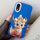 For iPhone XR Loong Baby PC Hybrid TPU Phone Case(Blue) - 1