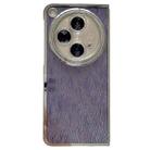 For OPPO Find N3 PC Side Buckle+Ripples Glitter Paper Full Coverage Phone Case(Purple) - 1