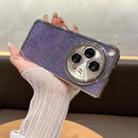 For OPPO Find N3 PC Side Buckle+Ripples Glitter Paper Full Coverage Phone Case(Purple) - 2