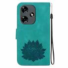 For Infinix Hot 30 4G X6831 Lotus Embossed Leather Phone Case(Green) - 3