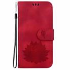 For Infinix Hot 30 4G X6831 Lotus Embossed Leather Phone Case(Red) - 2