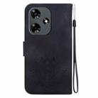 For Infinix Hot 30 4G X6831 Lotus Embossed Leather Phone Case(Black) - 3