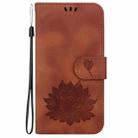 For Infinix Hot 30 Play X6835 Lotus Embossed Leather Phone Case(Brown) - 2