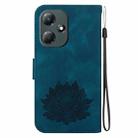 For Infinix Hot 30 Play X6835 Lotus Embossed Leather Phone Case(Dark Blue) - 3