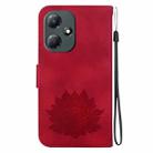 For Infinix Hot 30 Play X6835 Lotus Embossed Leather Phone Case(Red) - 3