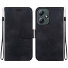 For Infinix Hot 30 Play X6835 Lotus Embossed Leather Phone Case(Black) - 1