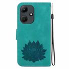 For Infinix Hot 30i X669C Lotus Embossed Leather Phone Case(Green) - 3