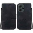 For Infinix Hot 30i X669C Lotus Embossed Leather Phone Case(Black) - 1